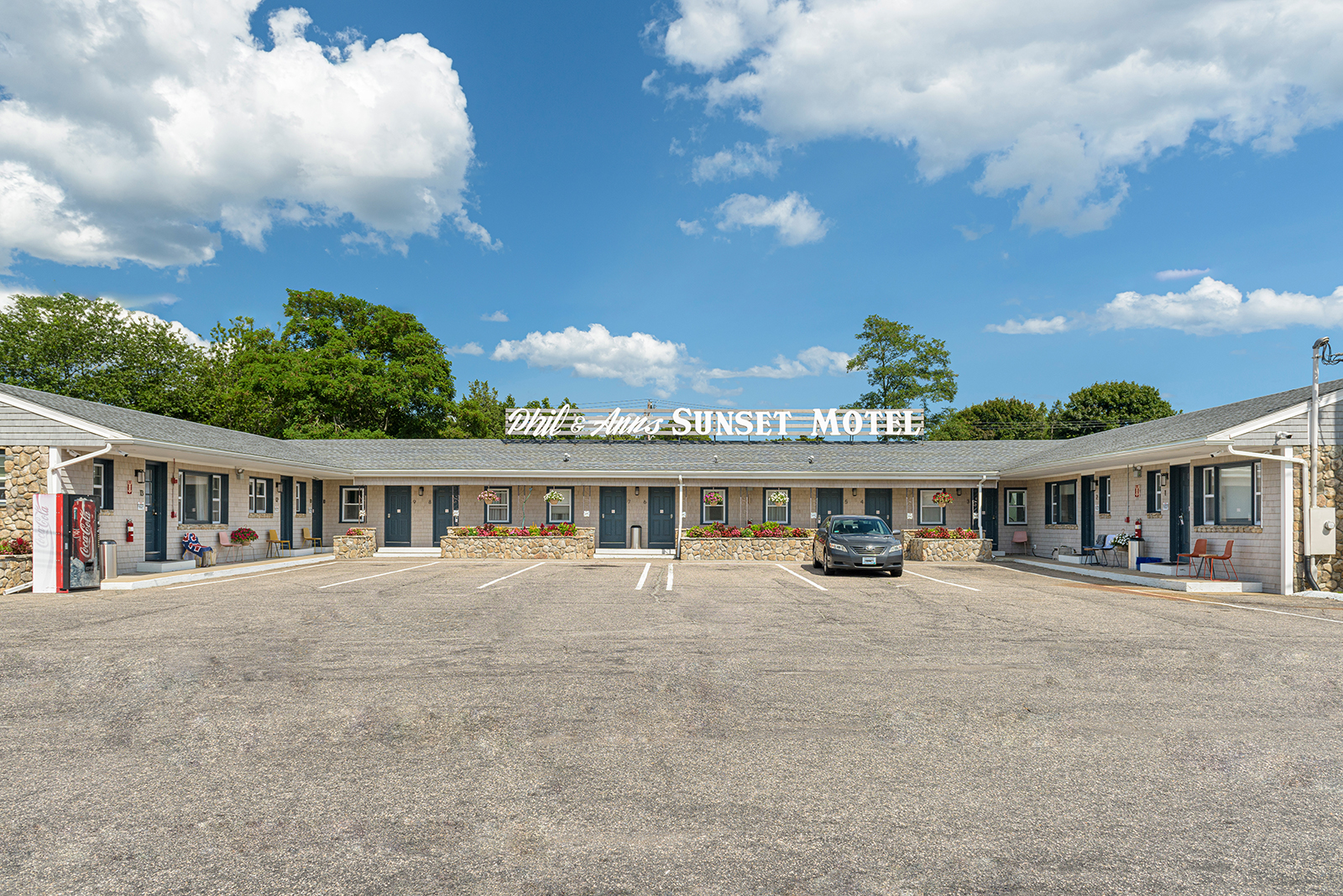 front of the hotel