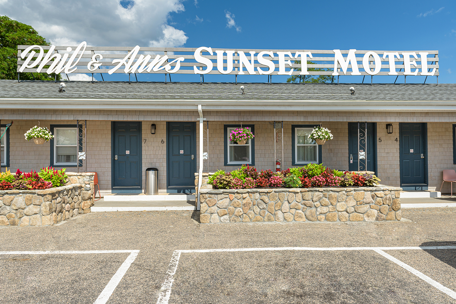 front of the hotel